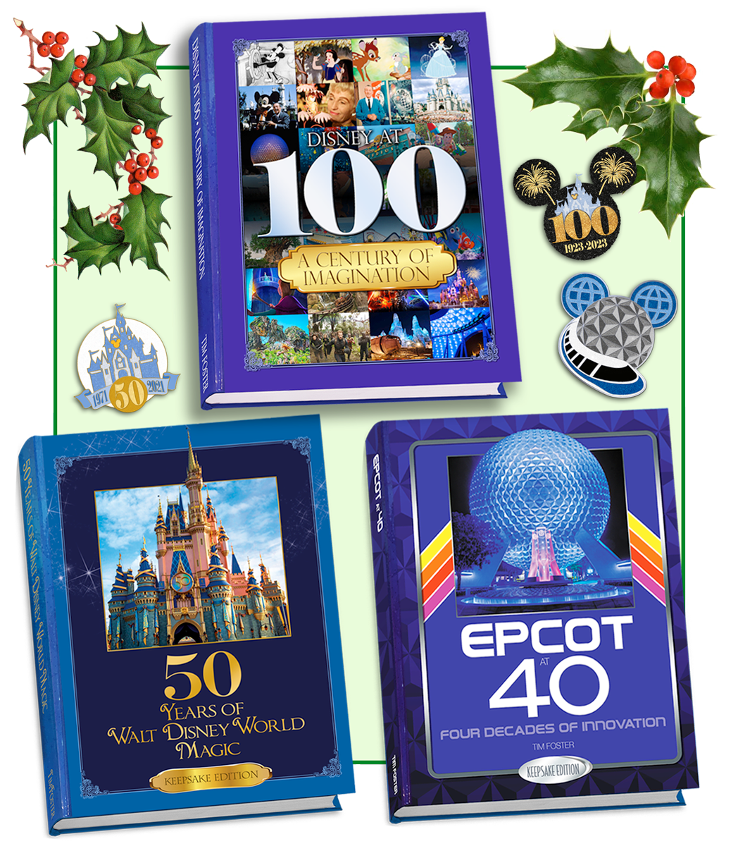 3-Book-Square Epcot 40th Anniversary Book