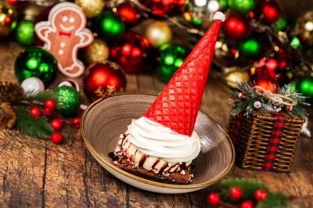 Santa Hat Brownie Sundae at Plaza Ice Cream Parlor, Magic Kingdom