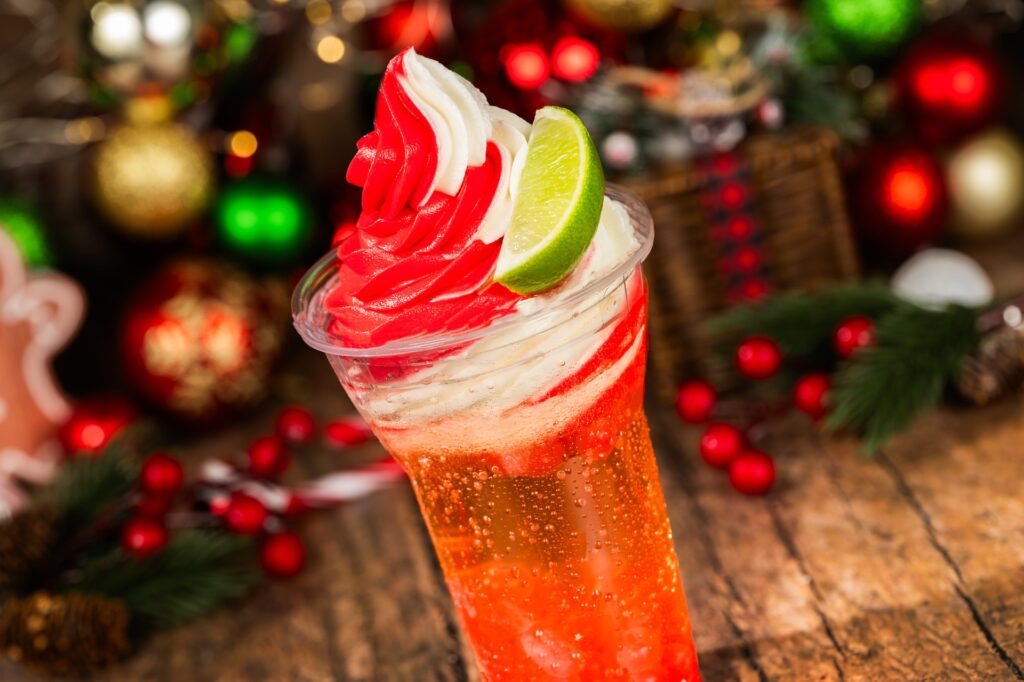 Pomegranate Yule Float at Aloha Isle Refreshments in Adventureland 